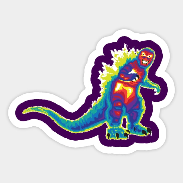 Heat Vision - Godzilla Sticker by SevenHundred